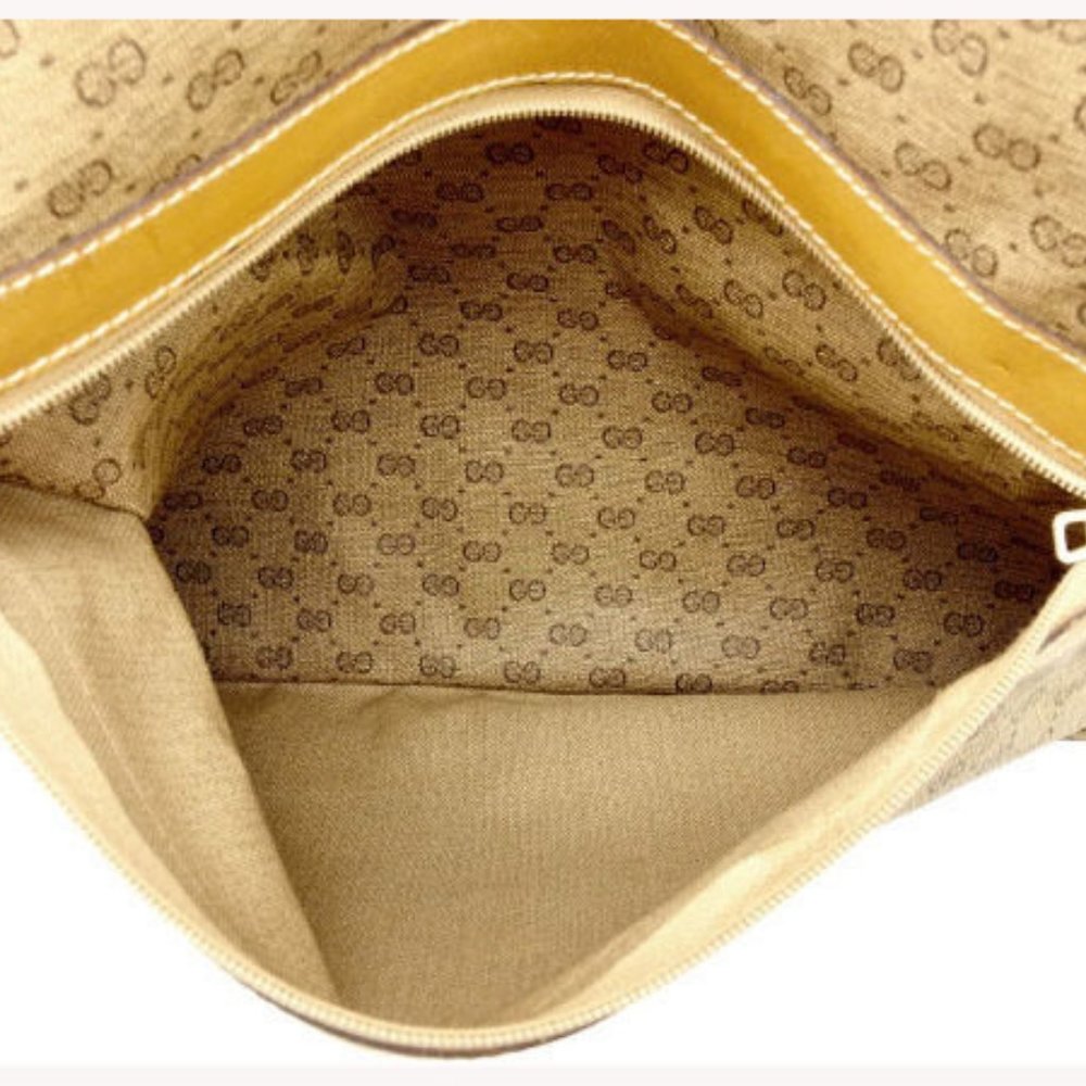 AUTH Gucci Boston bag Beige Green Woman - Picture 6 of 6
